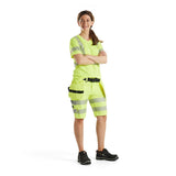 Blaklader Women's Hi-Vis Shorts with Stretch 7186 #colour_hi-vis-yellow