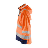 Blaklader Rain Jacket Hi-Vis Level 2 4302 #colour_orange-navy-blue