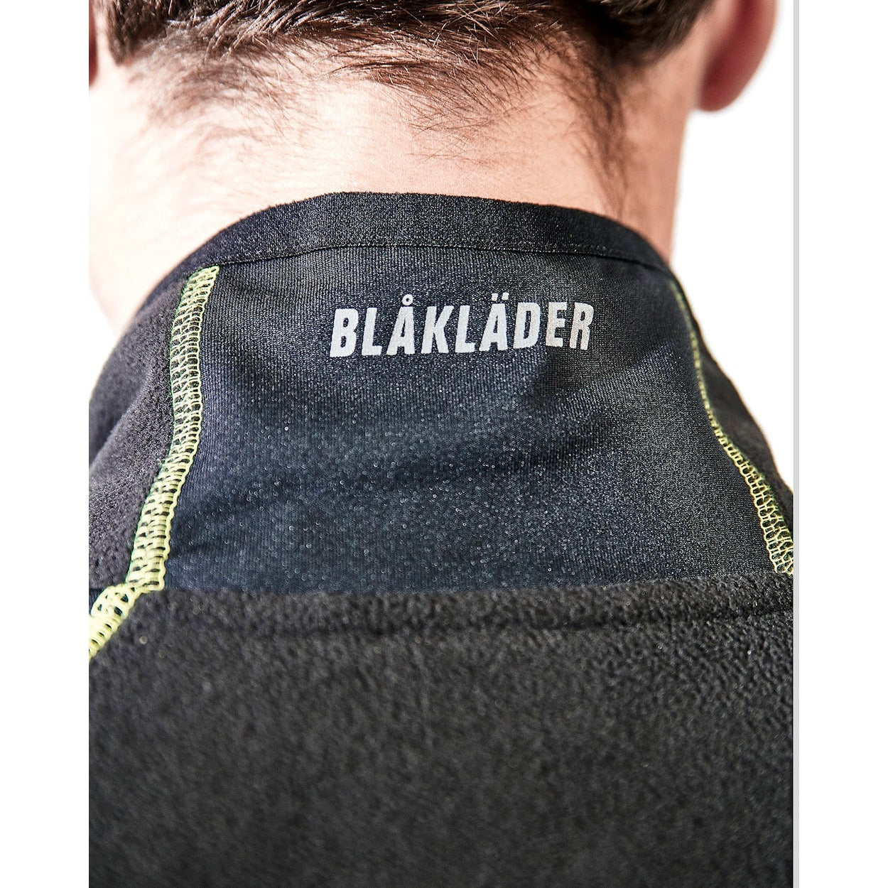 Blaklader Microfleece Jacket 4993 #colour_black-hi-vis-yellow