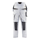 Blaklader Painters Trousers with Stretch 1096 #colour_white-dark-grey