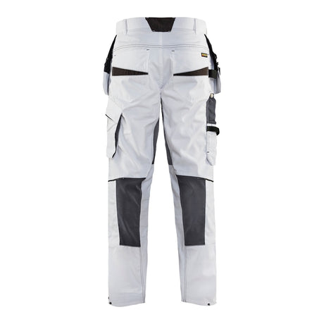Blaklader Painters Trousers with Stretch 1096 #colour_white-dark-grey