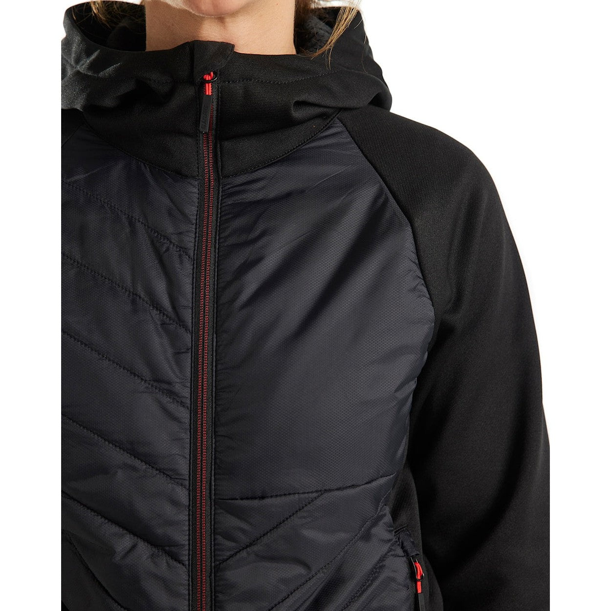 Blaklader Women's Hybrid Sweater 3464 #colour_black-red