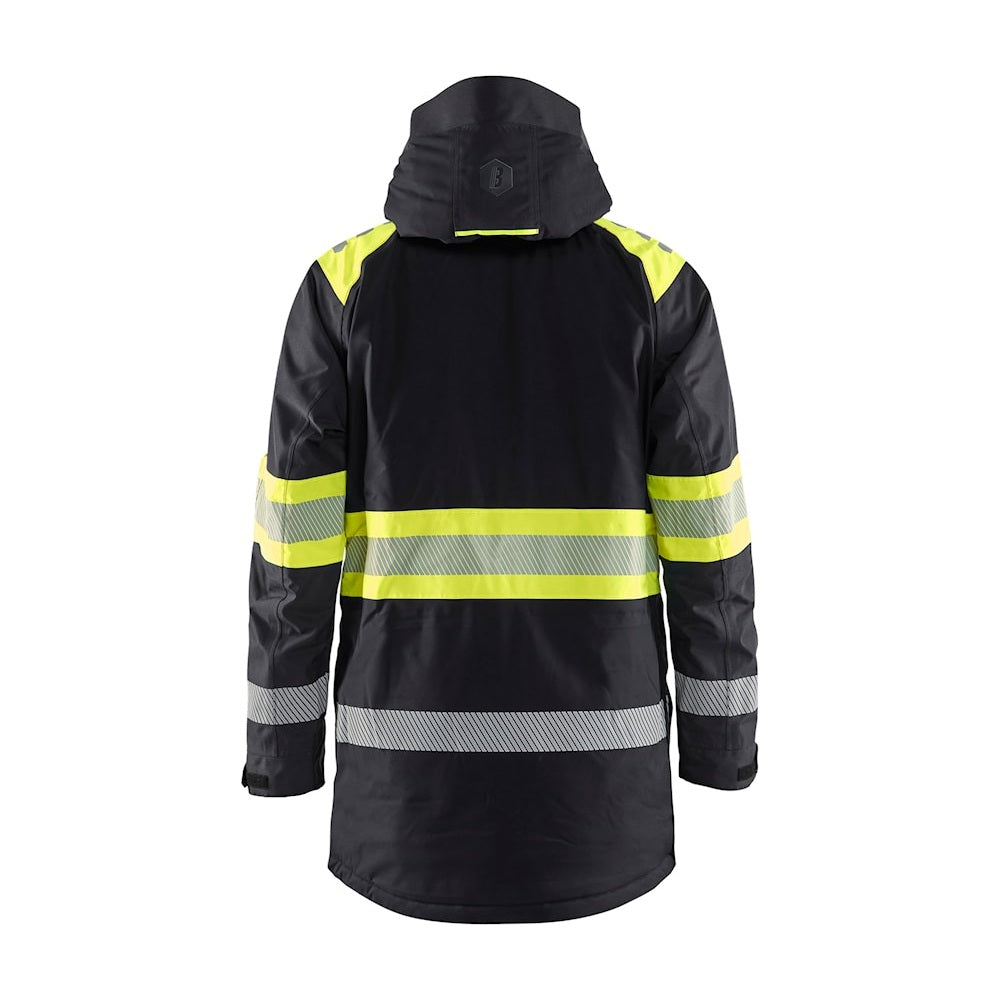 Blaklader Winter Parka Hi-Vis 4485 #colour_black-hi-vis-yellow