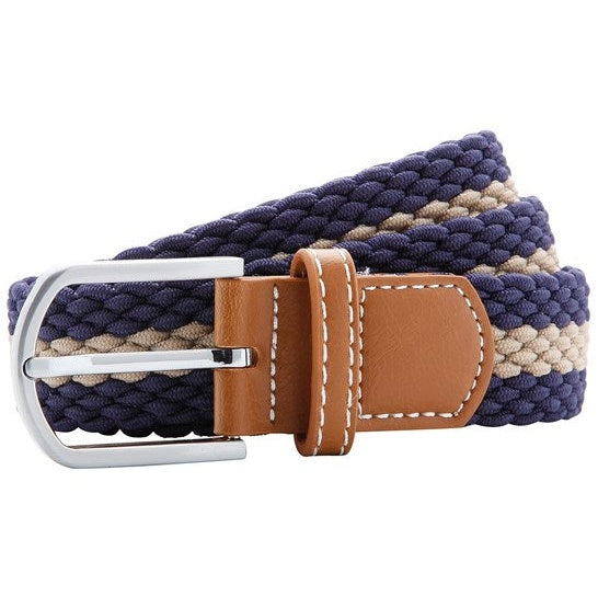 Asquith & Fox Two-Colour Stripe Braid Stretch Belt