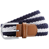 Asquith & Fox Two-Colour Stripe Braid Stretch Belt
