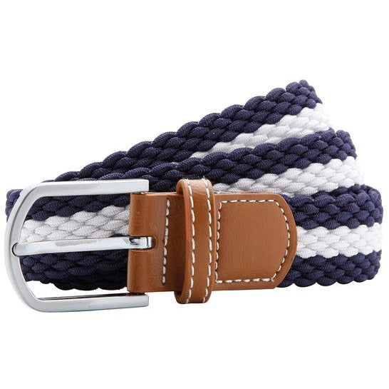 Asquith & Fox Two-Colour Stripe Braid Stretch Belt