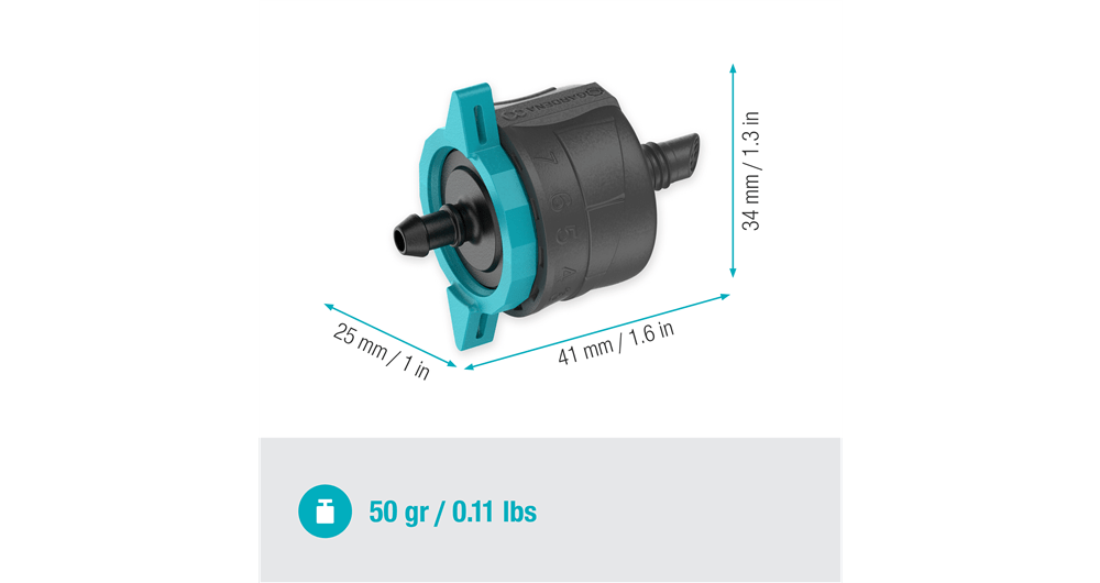 Gardena MDS Adjustable Endline Drip Head 2l/h