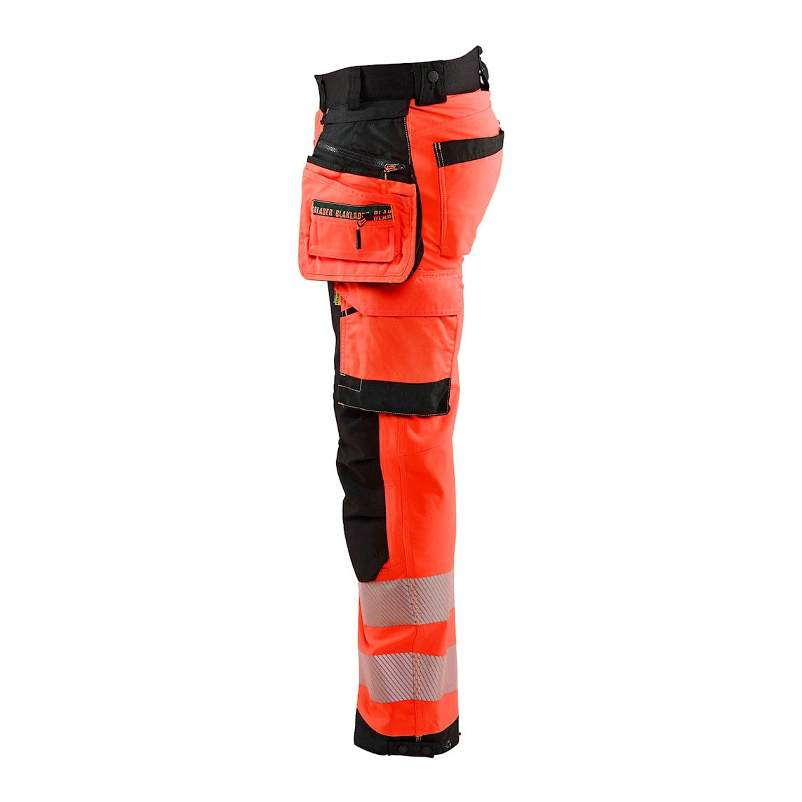 Blaklader Softshell Hi-Vis Trousers 1820 #colour_red-hi-vis-black