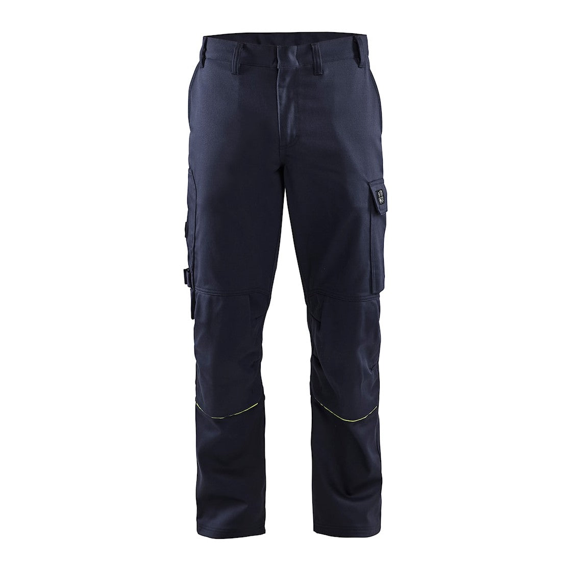 Blaklader Welding Trousers 1701 #colour_navy-blue-hi-vis-yellow