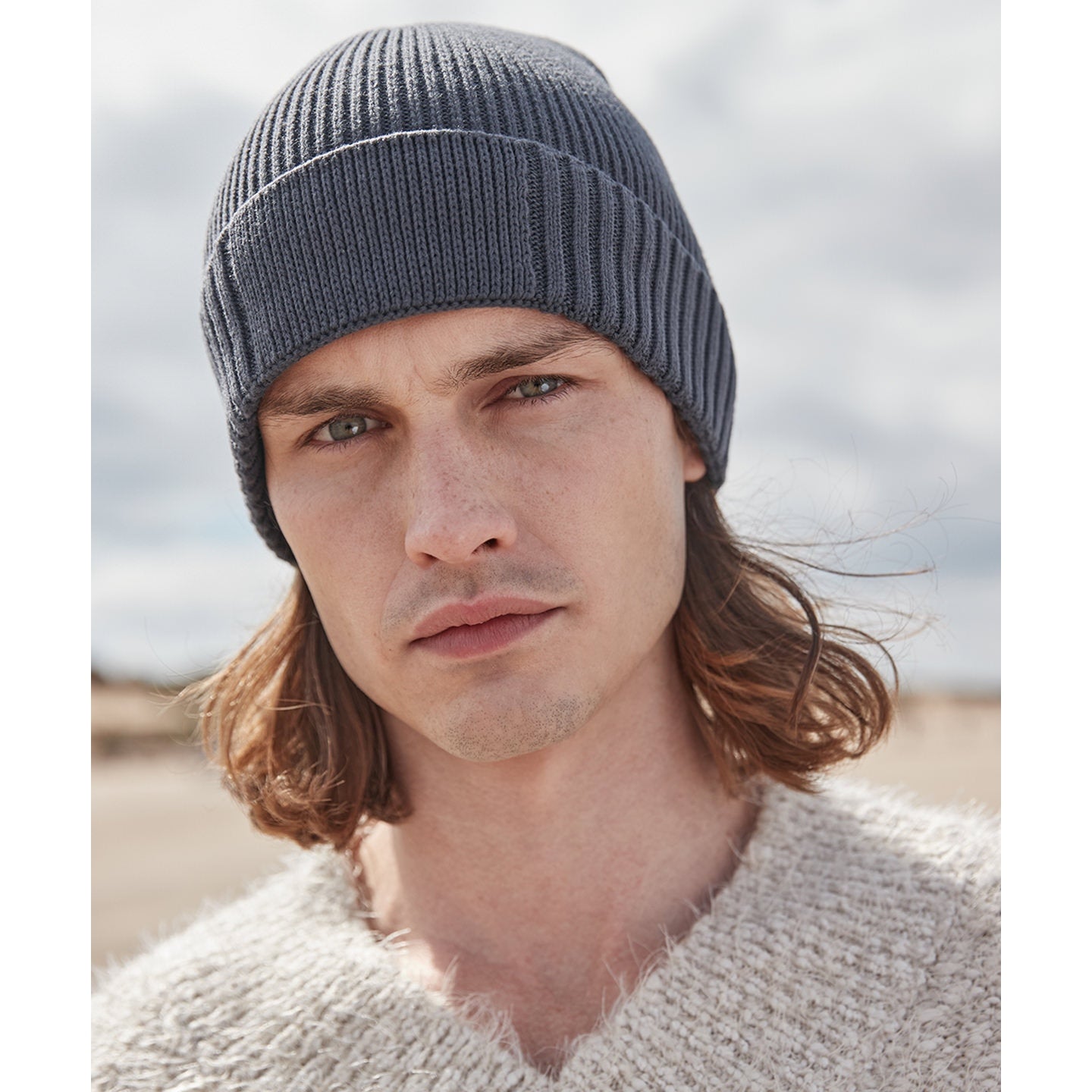 Beechfield Organic Cotton Engineered Patch Beanie