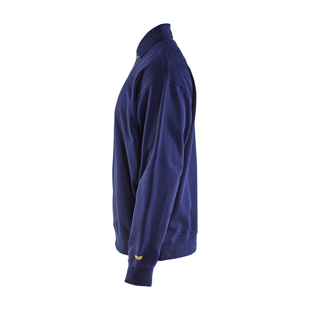Blaklader Sweatshirt with Collar 3370 #colour_navy-blue