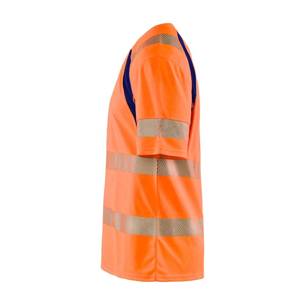 Blaklader Uv Hi-Vis T-Shirt 3397 #colour_orange-navy-blue