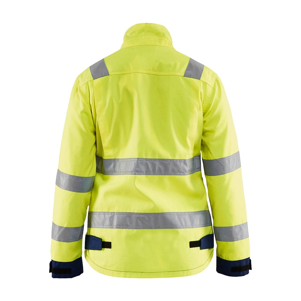 Blaklader Women's Hi-Vis Jacket 4903 #colour_hi-vis-yellow-navy-blue