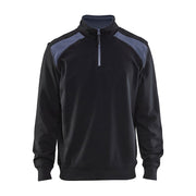 Blaklader Half-Zip 2-Tone Sweatshirt 3353 - Black/Grey