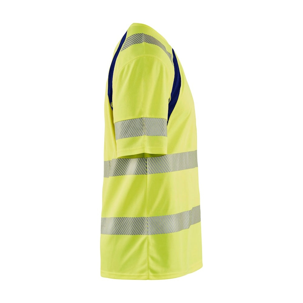 Blaklader Uv Hi-Vis T-Shirt 3397 #colour_hi-vis-yellow-navy-blue