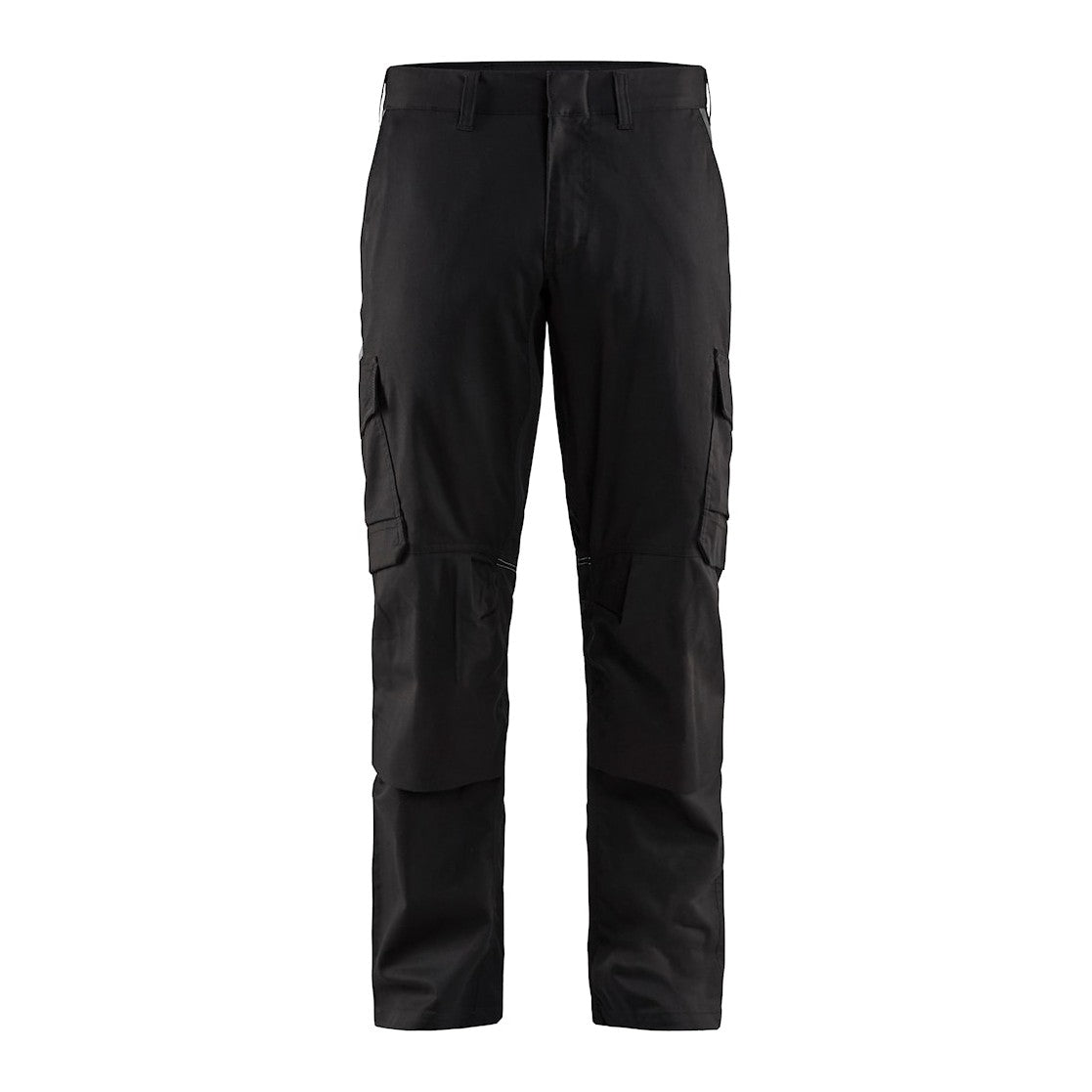 Blaklader Industry Trousers Stretch with Knee Pad Pockets 1448 - Black/Dark grey #colour_black-dark-grey
