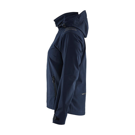 Blaklader Women's Softshell Jacket 4719 #colour_dark-navy-blue-hi-vis-yellow