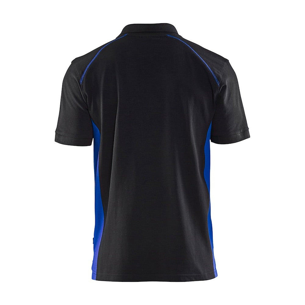 Blaklader Polo Shirt 3324 #colour_black-cornflower-blue