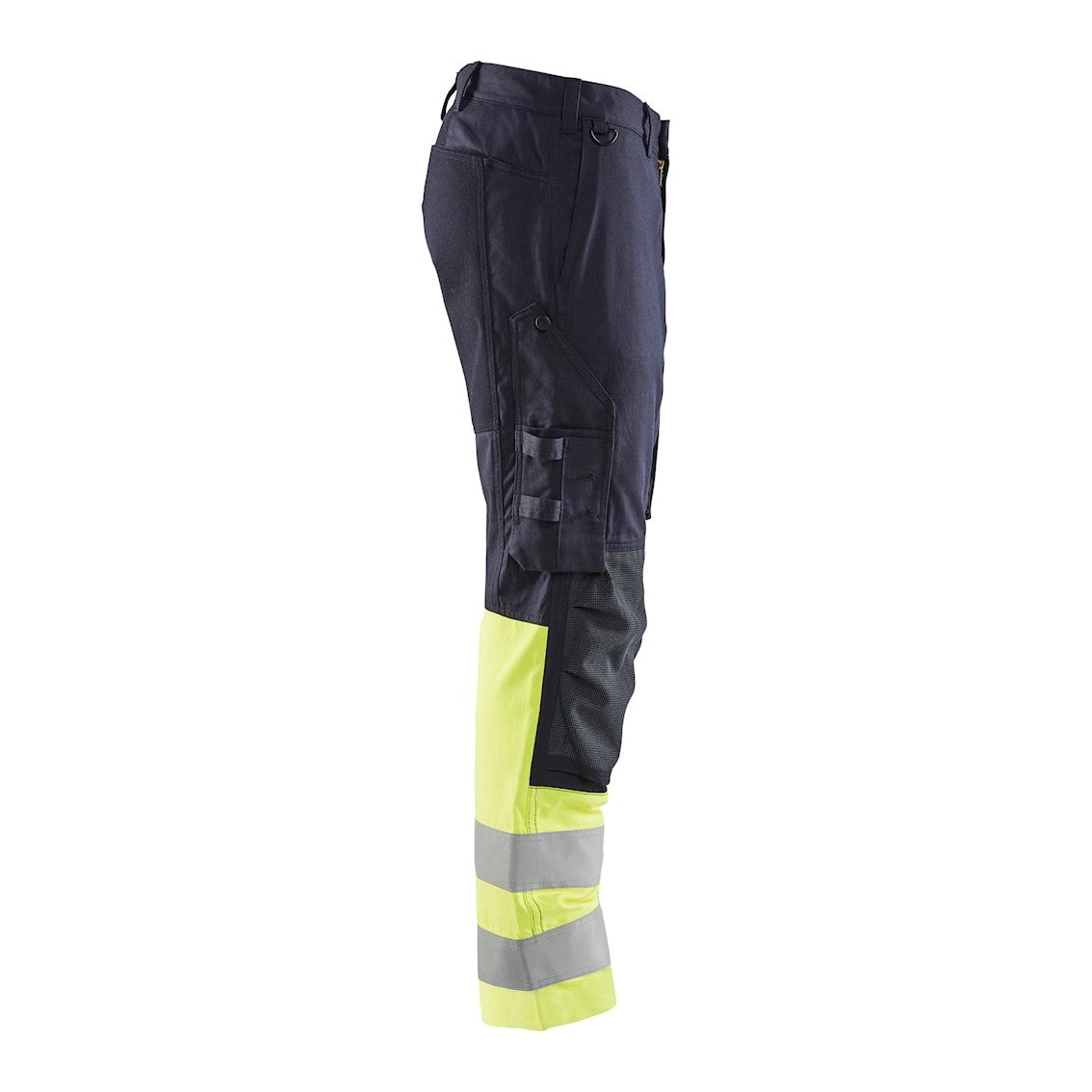 Blaklader Trousers Multinorm Inherent with Stretch 1787 #colour_navy-blue-hi-vis-yellow