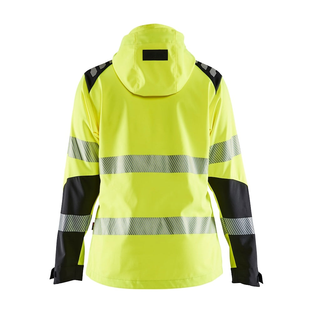 Blaklader Women's Hi-Vis Softshell Jacket 4791 #colour_hi-vis-yellow-black