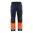 Blaklader Multinorm Inherent Winter Trousers 1869 #colour_navy-blue-orange