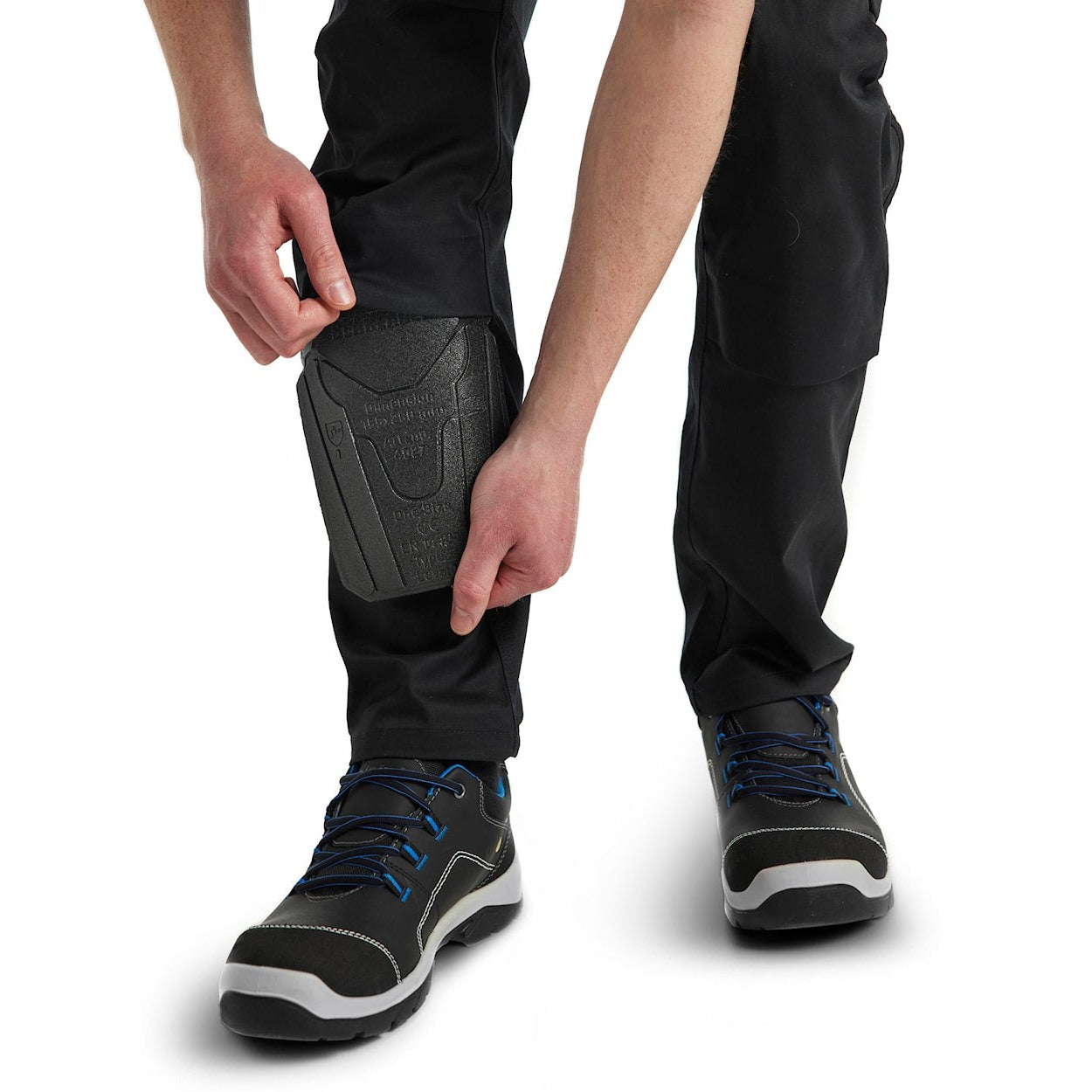 Blaklader Industry Trousers Stretch with Knee Pad Pockets 1448 #colour_dark-navy-black