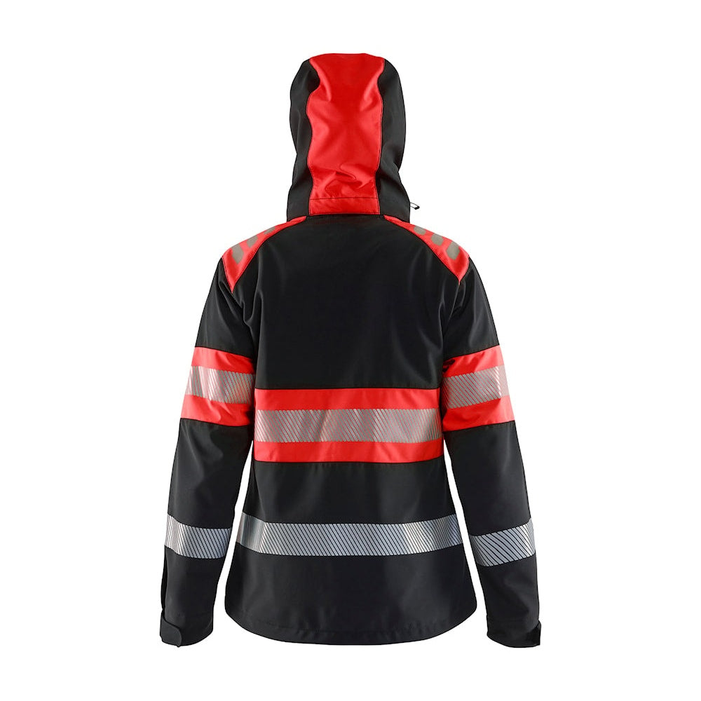 Blaklader Women's Softshell Jacket Hi-Vis 4404 #colour_black-red-hi-vis
