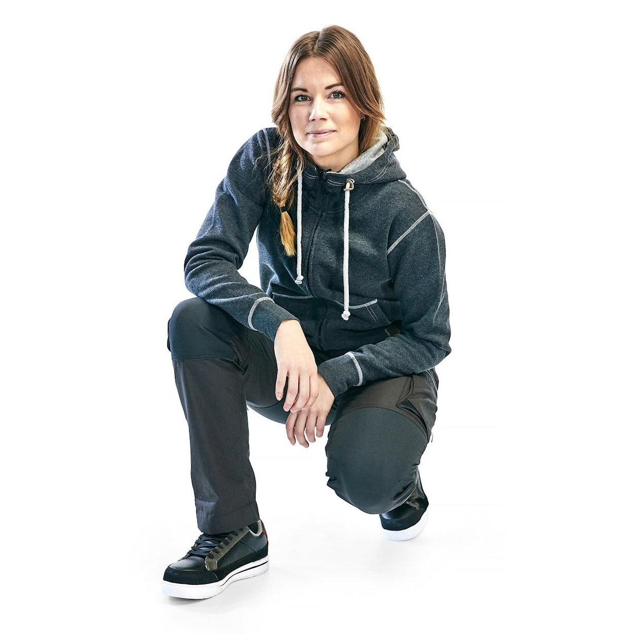 Blaklader Women's Service Trousers Stretch 71591146 #colour_dark-grey-black