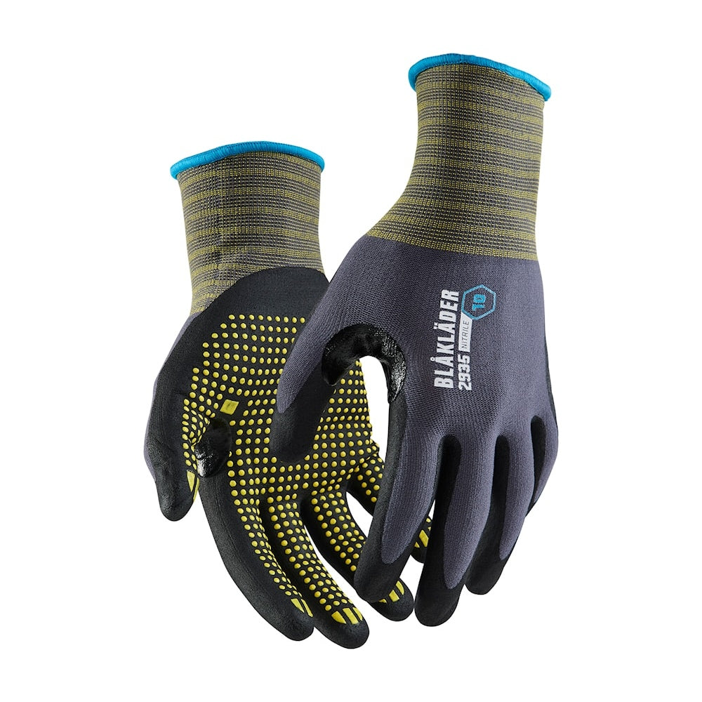 Blaklader Nitrile-Dipped Work Gloves with Dot Grip 2935 #colour_grey