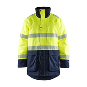 Blaklader Multinorm Winter Parka 4527 #colour_hi-vis-yellow-navy-blue