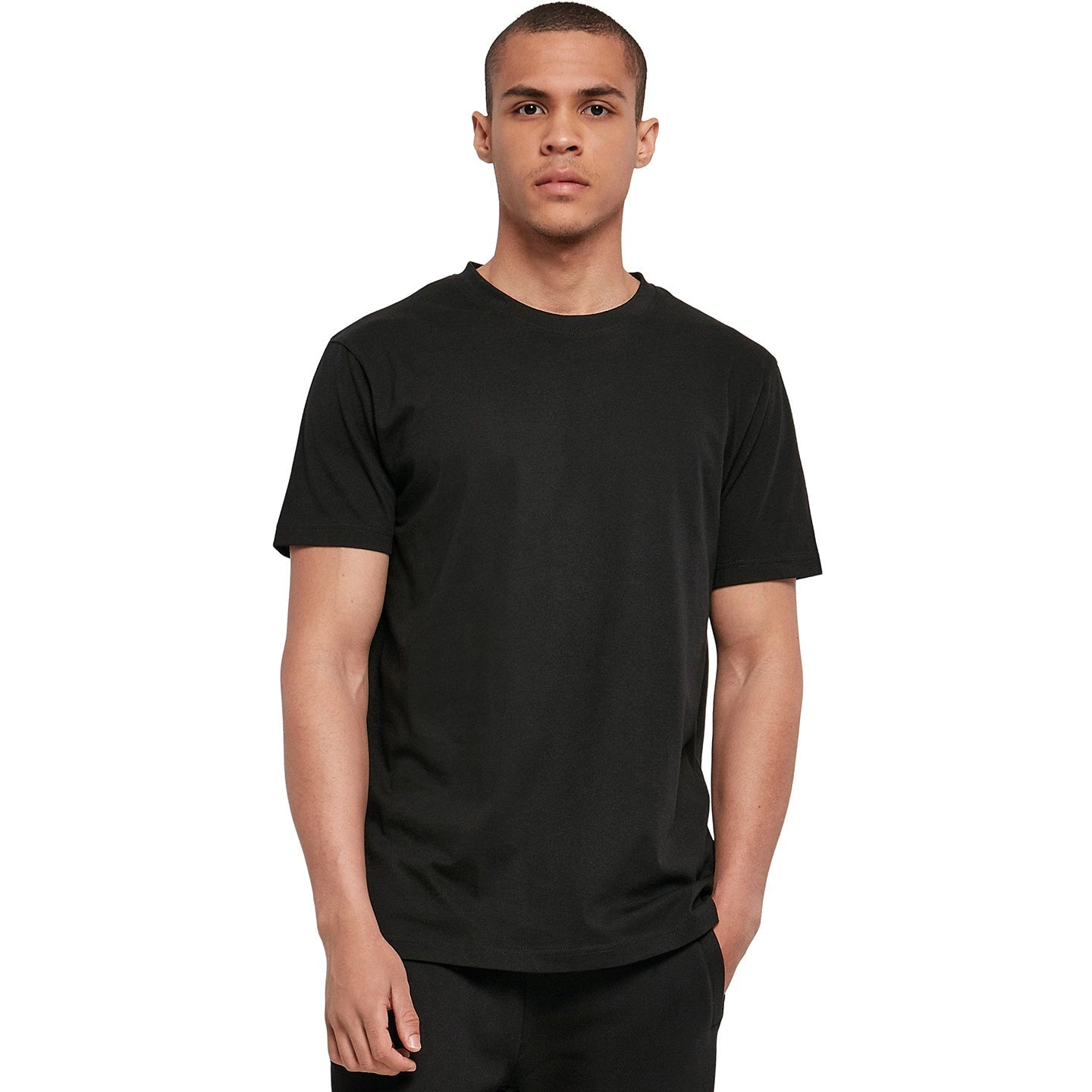 Build Your Brand Basic Basic Round Neck Tee - Black