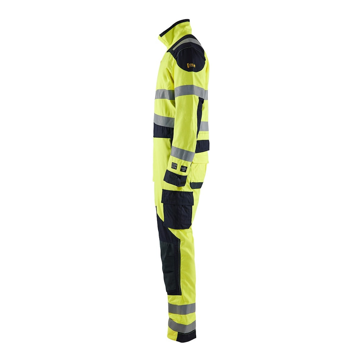 Blaklader Multinorm Inherent Overalls 6089 #colour_hi-vis-yellow-navy-blue