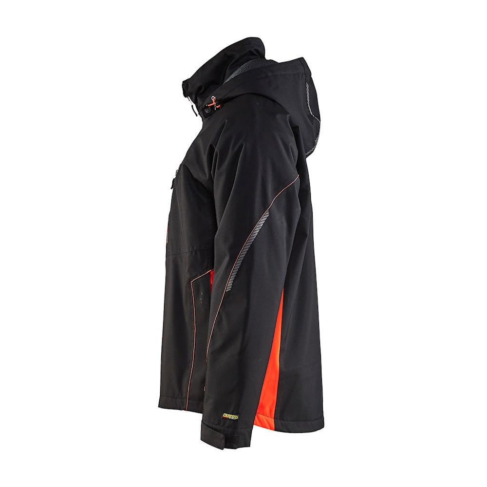 Blaklader Lightweight Lined Functional Jacket 4890 #colour_black-red-hi-vis