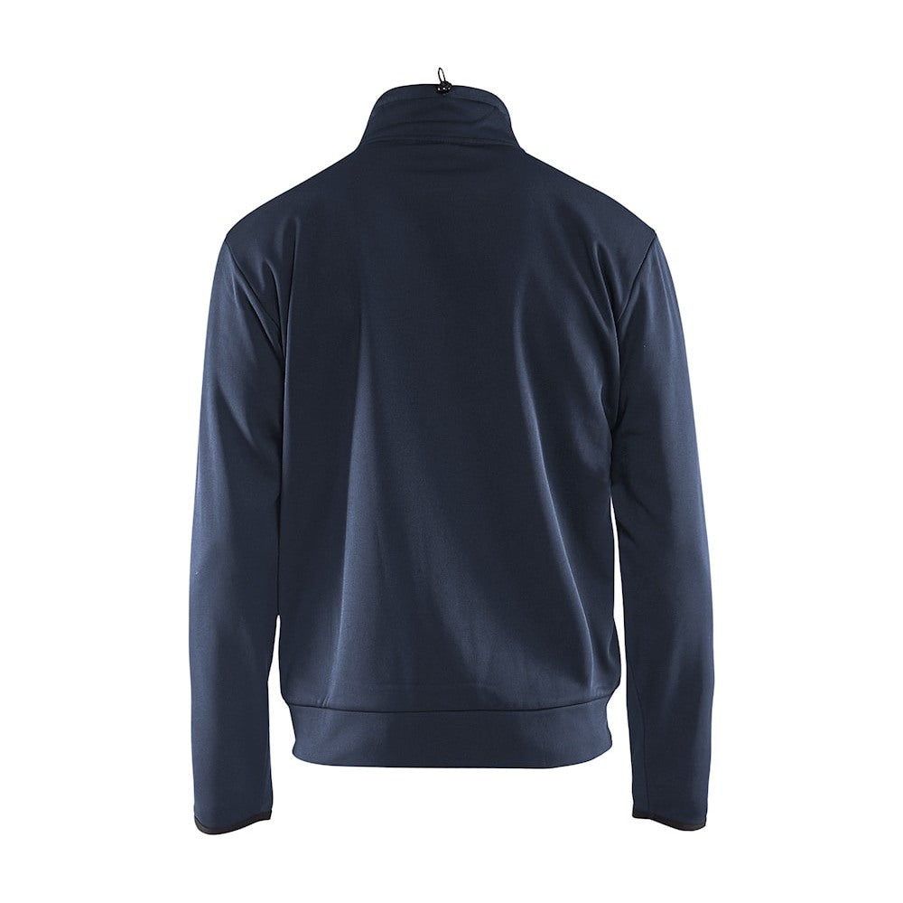 Blaklader Sweatshirt with Full Zip 3362 #colour_dark-navy-yellow