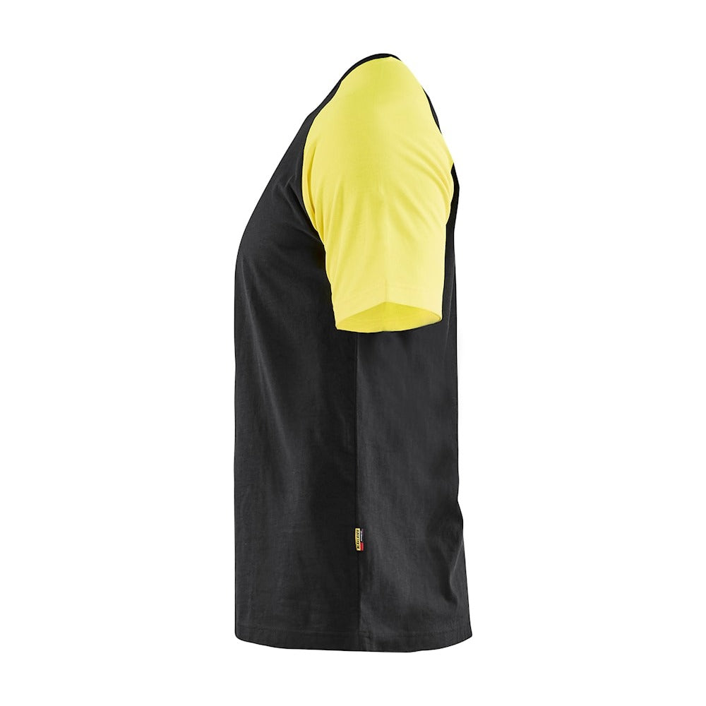 Blaklader T-Shirt 3515 #colour_black-hi-vis-yellow
