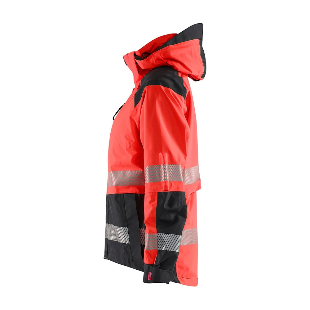 Blaklader Women's Shell Jacket Hi-Vis 4436 #colour_red-hi-vis-black