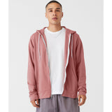 Bella Canvas Unisex Polycotton Fleece Full-Zip Hoodie - Mauve
