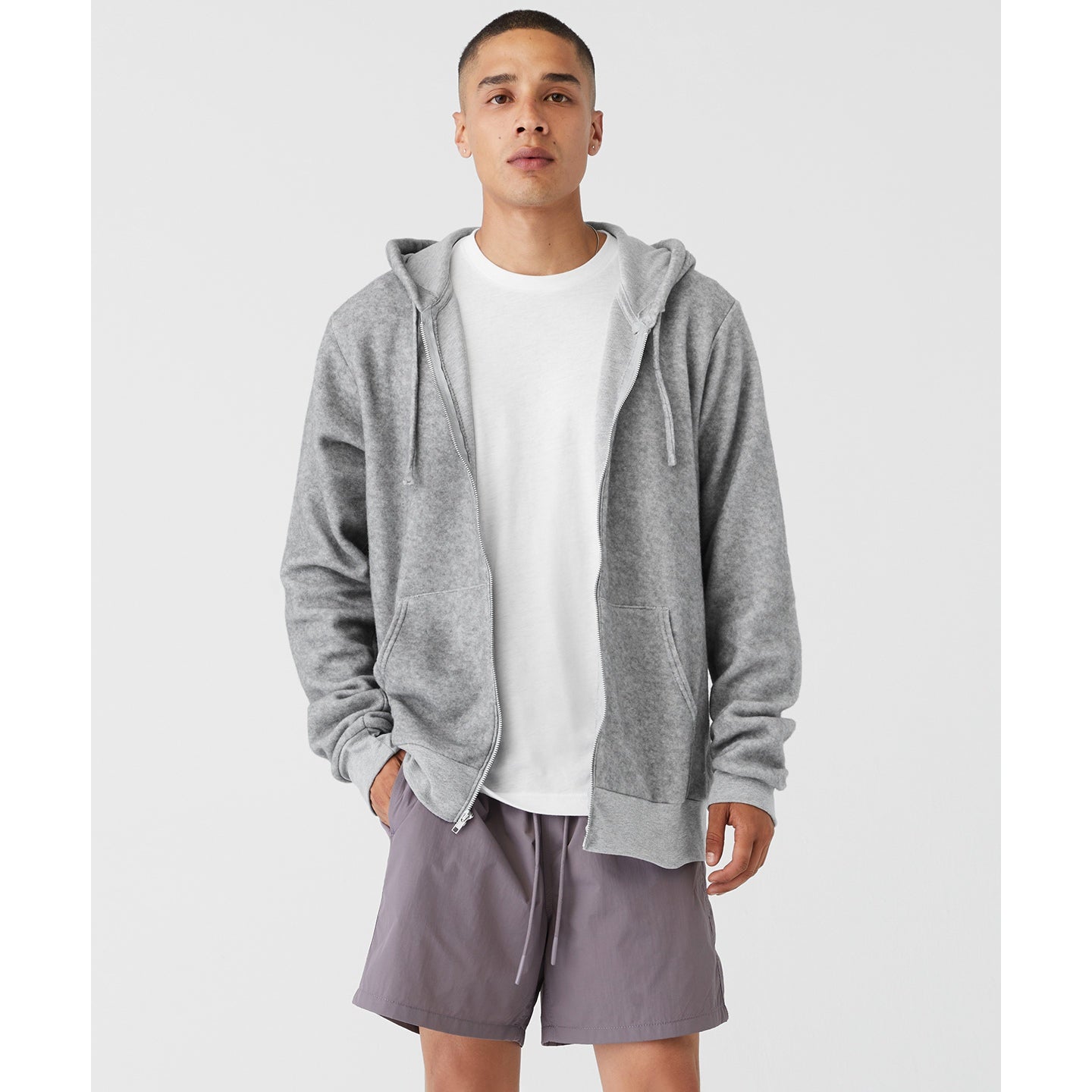 Bella Canvas Unisex Sueded Fleece Full-Zip Hoodie