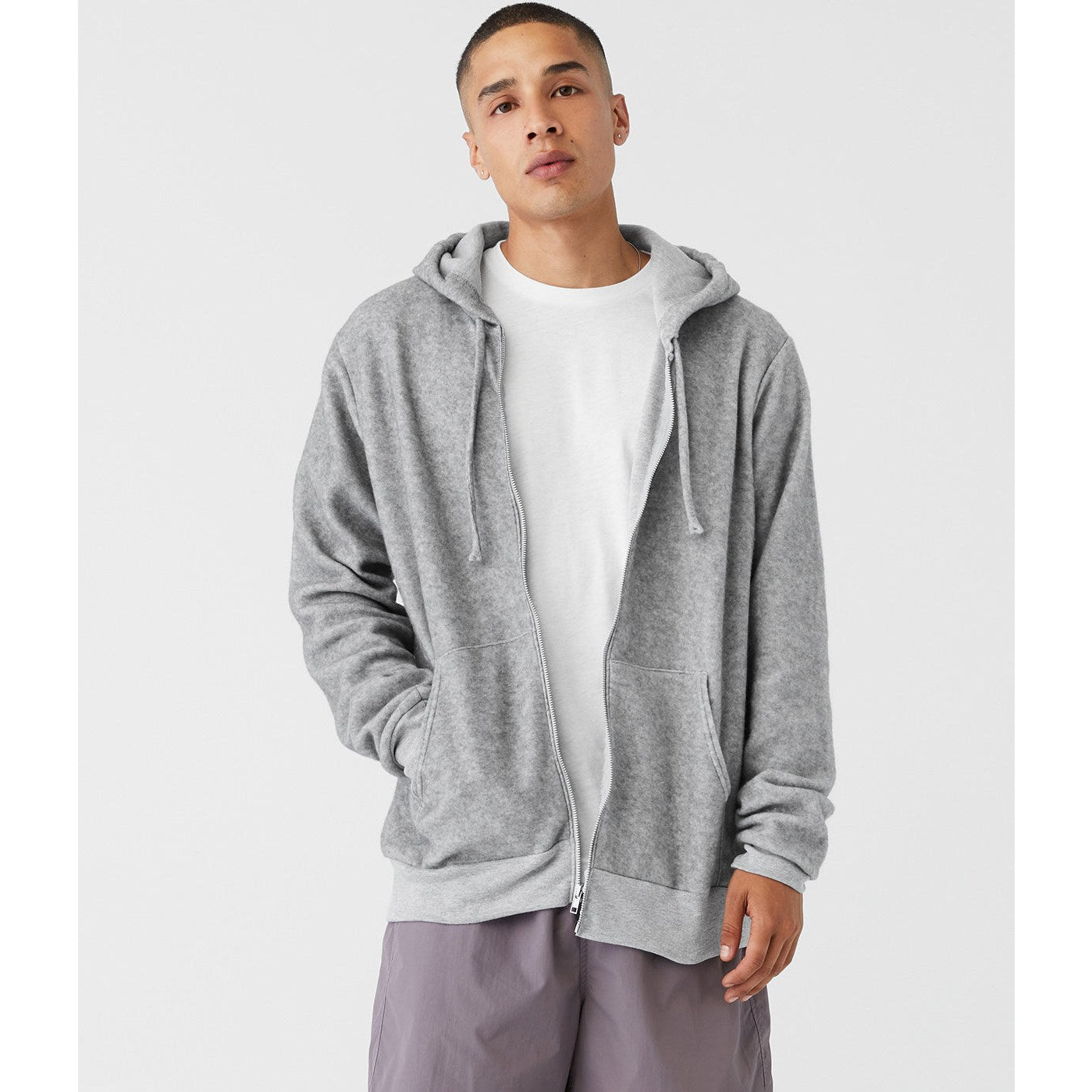 Bella Canvas Unisex Sueded Fleece Full-Zip Hoodie