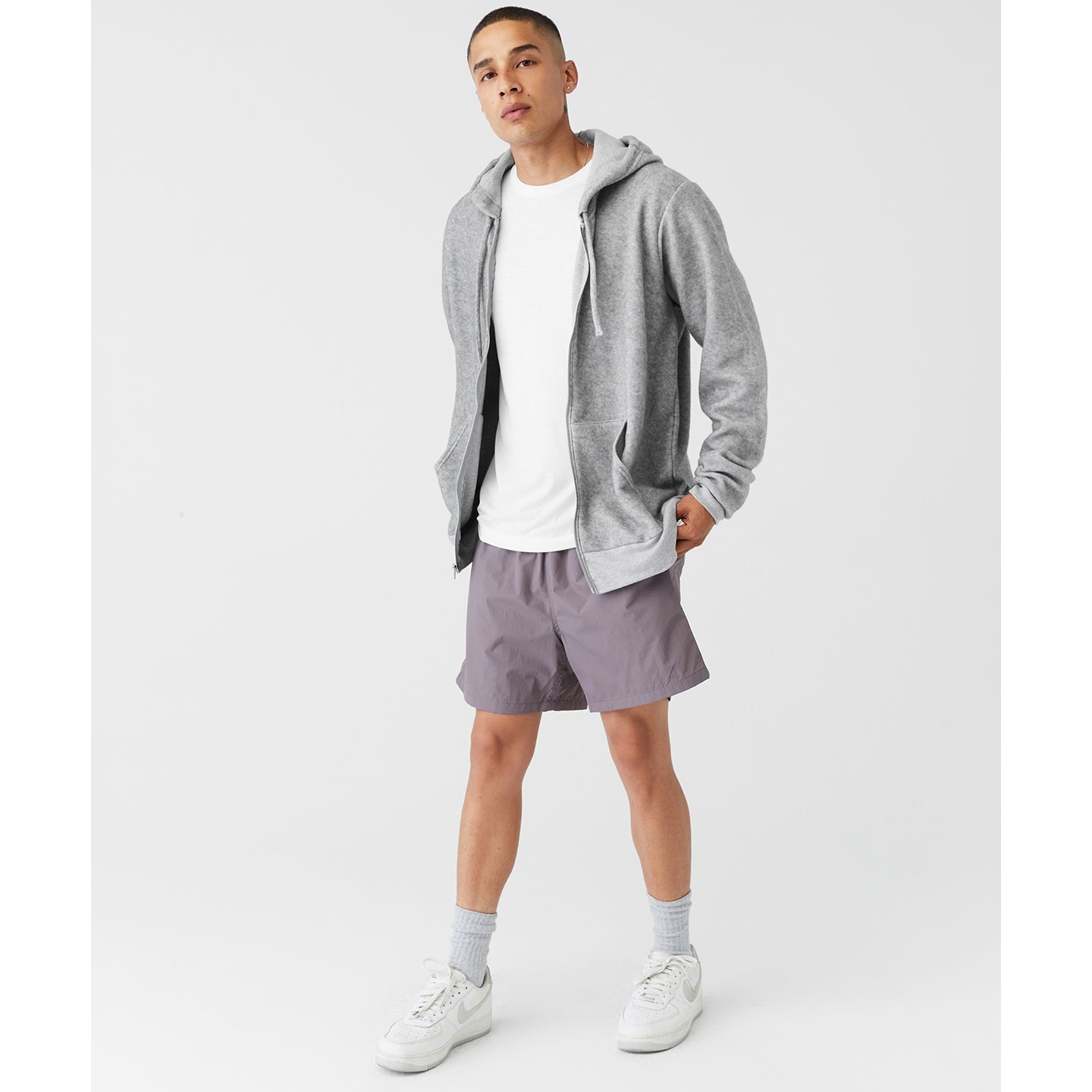 Bella Canvas Unisex Sueded Fleece Full-Zip Hoodie