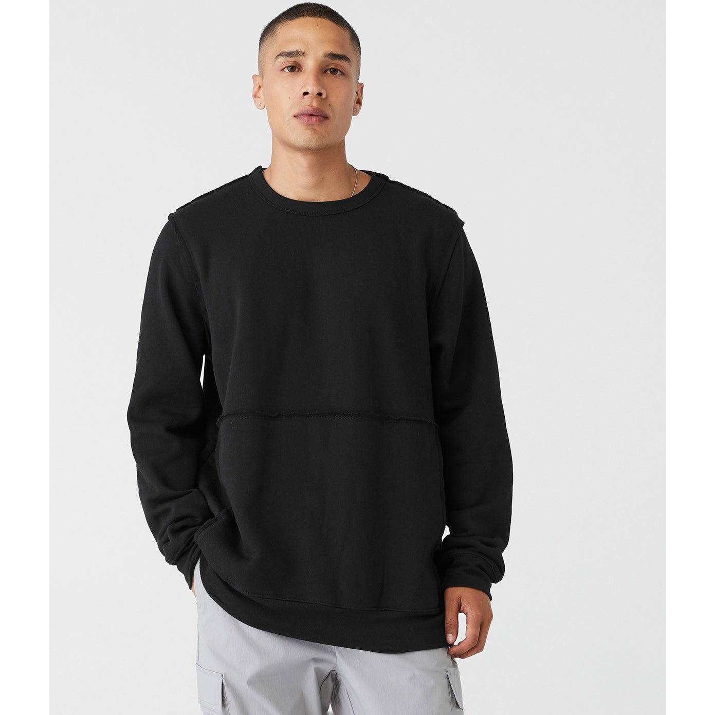 Bella Canvas Unisex Raw-Seam Crew Pullover