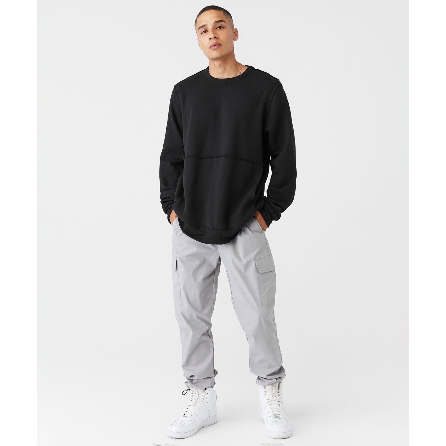 Bella Canvas Unisex Raw-Seam Crew Pullover