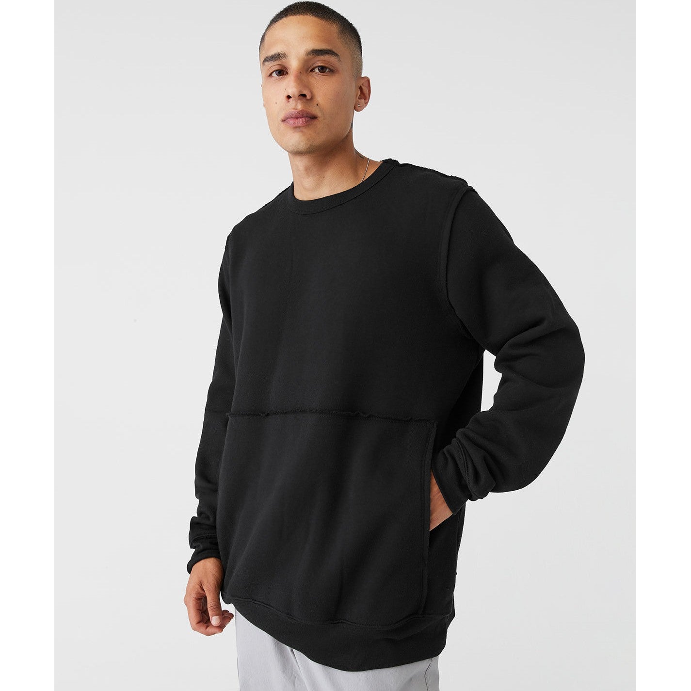 Bella Canvas Unisex Raw-Seam Crew Pullover