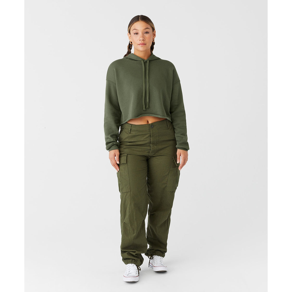 Bella Canvas Women's Cropped Fleece Hoodie
