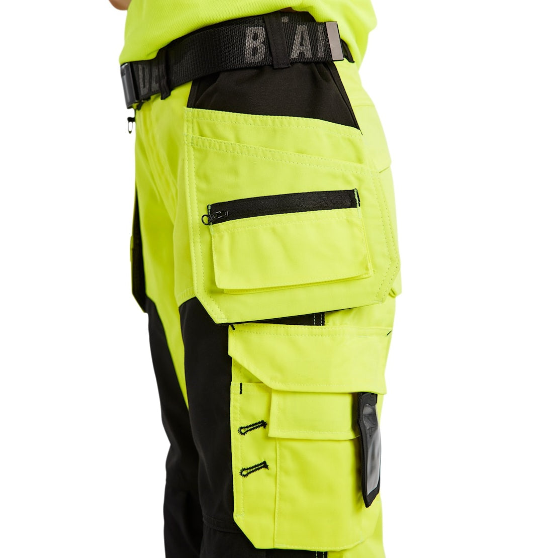 Blaklader Women's Hi-Vis Trousers 7156 #colour_hi-vis-yellow-black