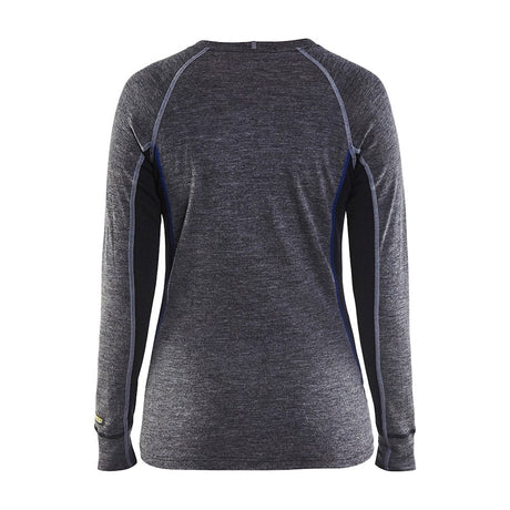 Blaklader Women's Underwear Top Warm 100% Merino 7200 #colour_mid-grey-black