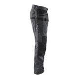 Blaklader Service Trousers with Stretch And Nail Pockets 1496  #colour_mid-grey-black