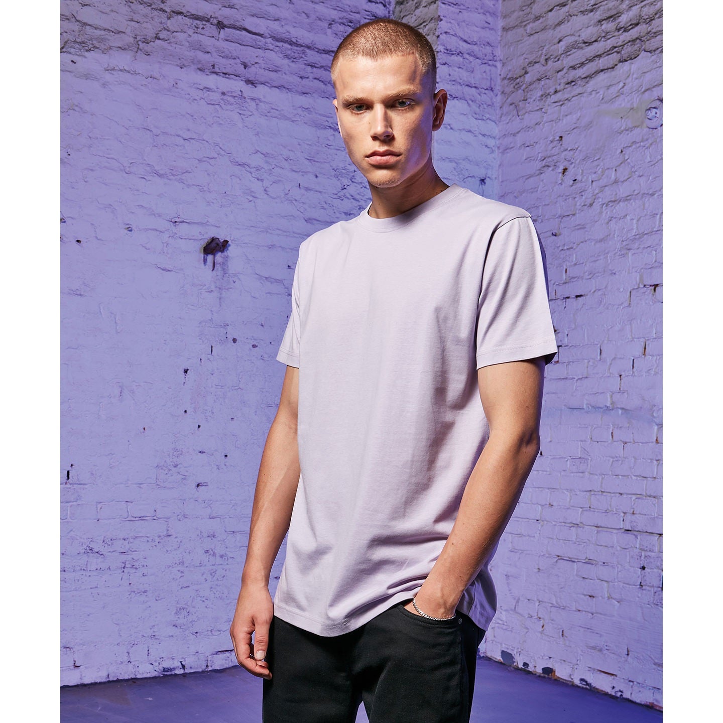 Build Your Brand T-Shirt Round-Neck - Lilac