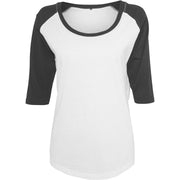 Build Your Brand Women's ¾ Contrast Raglan Tee