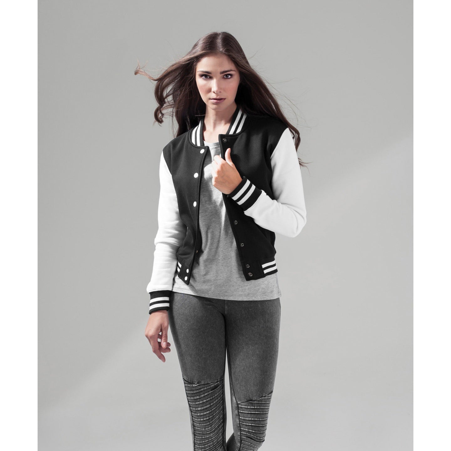 Build Your Brand Women's Sweat College Jacket